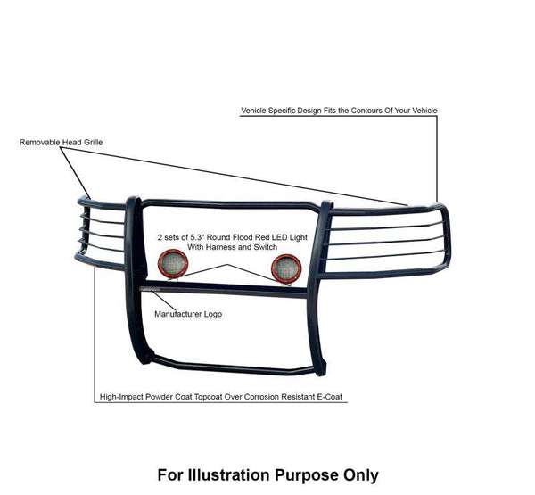 Black Horse Grille Guard Kit (MPN: 17GT27MA-PLFR)