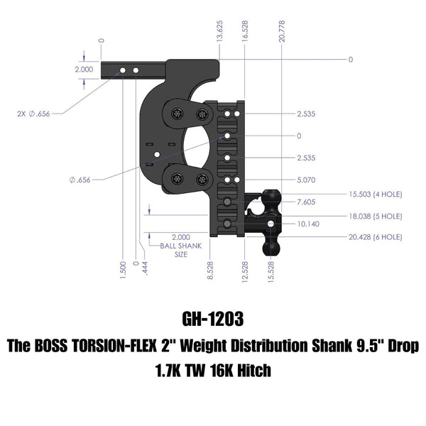 Gen-Y Hitch Torsion-Flex Weight Distribution Shank (MPN: GH-1203)