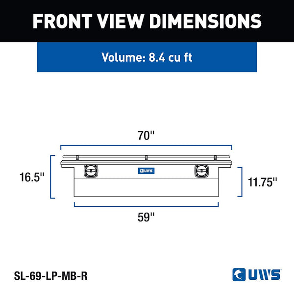 UWS Crossover Low Profile Tool Box (MPN: SL-69-LP-MB-R)