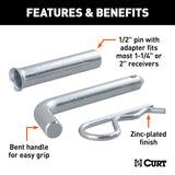 Curt Trailer Hitch Pin (MPN: 21502)
