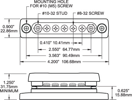 Blue Sea Common Mini Busbar (MPN: 2314-BSS)