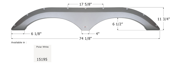Icon Fender Skirt for Tandem Axle RVs (MPN: 15195)