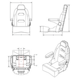 Taco Open Water Sport Chair (MPN: HA12-25-0-WHA)