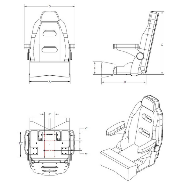 Taco Open Water Sport Chair (MPN: HA12-25-0-WHA)