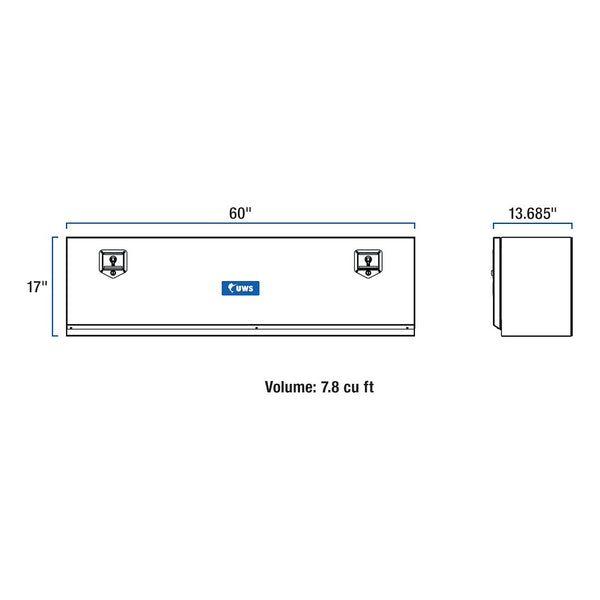 UWS Tool Box Topside Aluminum Storage (MPN: TBTS-60-BLK)