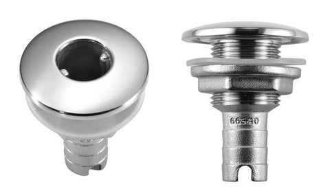 Stainless Steel Boat Scupper with Barbed Thru-Hull Connector (MPN: 66541-3)