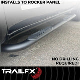 TrailFX 4 Inch Oval Tube Side Steps (MPN: A1018T)