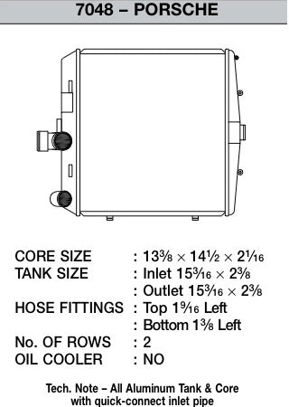 CSF Aluminum Radiator (MPN: 7048)