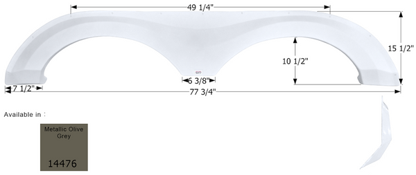 Icon Fender Skirt For Tandem Axle RVs (MPN: 14476)