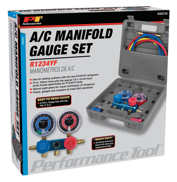 Performance Tool Air Conditioner Manifold Gauge (MPN: W89739)