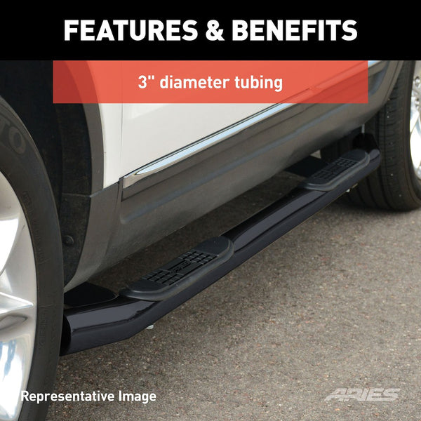 Aries 3 Inch Round Nerf Bar (MPN: 204004)