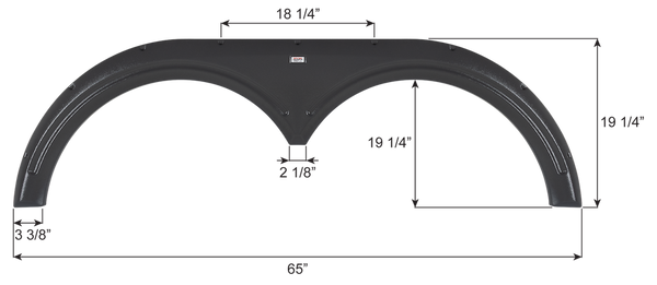 Icon Fender Skirt for Tandem Axle RVs (MPN: 16293)
