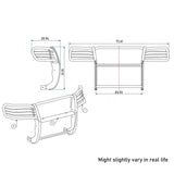 Black Horse Off Road Grille Guard (MPN: 17A096400MSS)