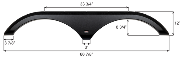 Icon Fender Skirt for Tandem Axle RVs (MPN: 16088)