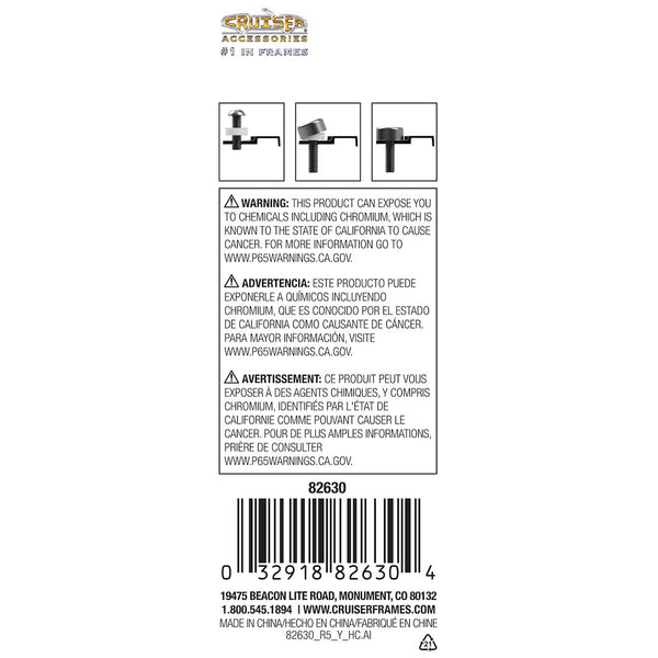 License Plate Bolt Cover (MPN: 82630)