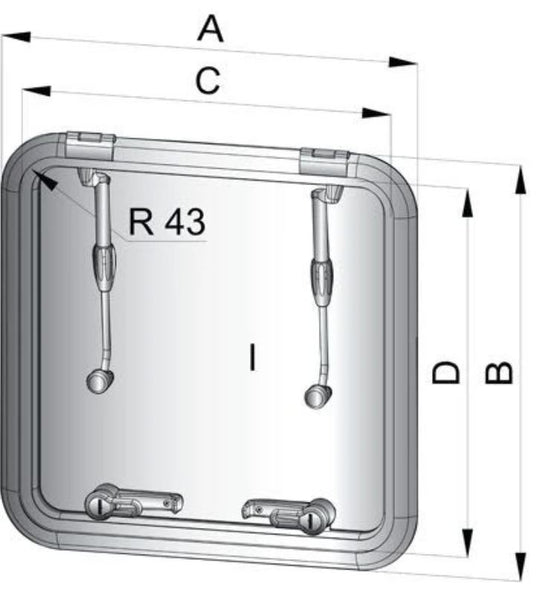 Vetus Altus Ventilation Hatch (MPN: ALT2626SL)