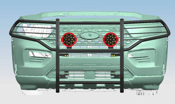 Black Horse Grille Guard Kit (MPN: 17FJ31MA-PLR)
