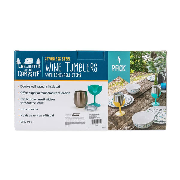 Camco Life Is Better At The Campsite Wine Tumblers (MPN: 53465)
