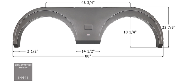 Icon Fender Skirt For Tandem Axle RVs (MPN: 14441)