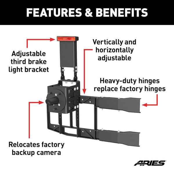 Aries Heavy-Duty Spare Tire Carrier (MPN: 2563001)