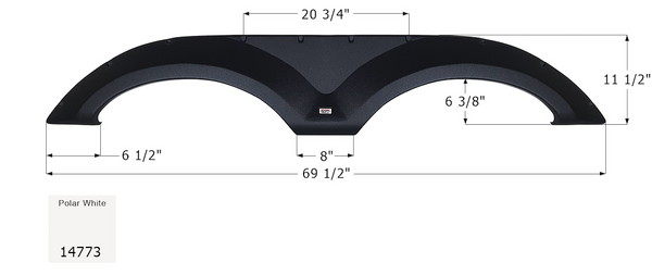 Icon Fender Skirt for Tandem Axle RVs (MPN: 14773)