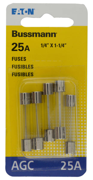 Bussman Glass Tube Fuse 25 Amp (MPN: BP/AGC-25-RP)