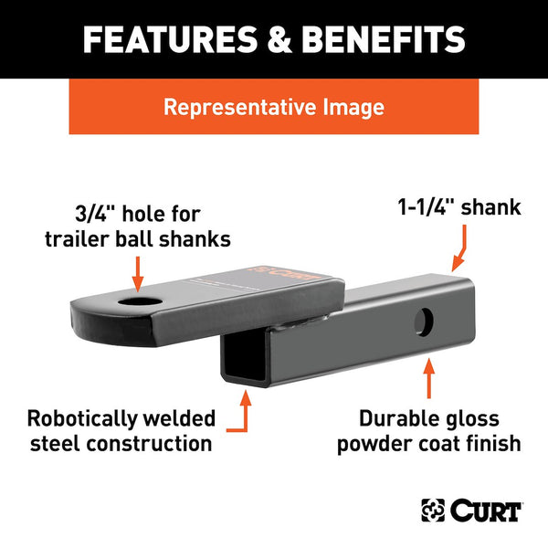 CURT Trailer Hitch Ball Mount Class II (MPN: 45521)