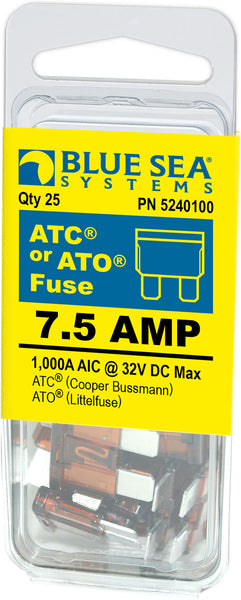 Blue Sea Blade Fuse 7.5 Amps (MPN: 5240100-BSS)