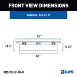 UWS Crossover Low Profile Tool Box (MPN: TBS-72-LP-PH-B)