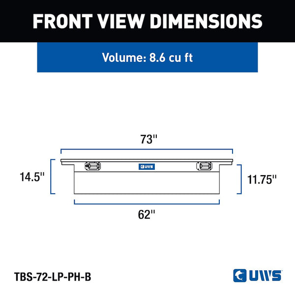 UWS Crossover Low Profile Tool Box (MPN: TBS-72-LP-PH-B)