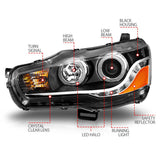 AnzoUSA Headlight Assembly With Halo (MPN: 121428)