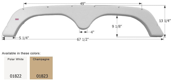 Icon Fender Skirt for Tandem Axle RVs (MPN: 01823)