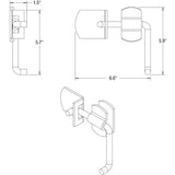 Door latch assembly for flat surface fastening (MPN: B2588W)