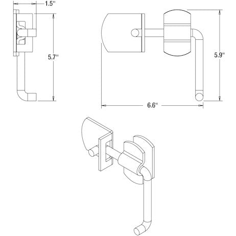 Door latch assembly for flat surface fastening (MPN: B2588W)
