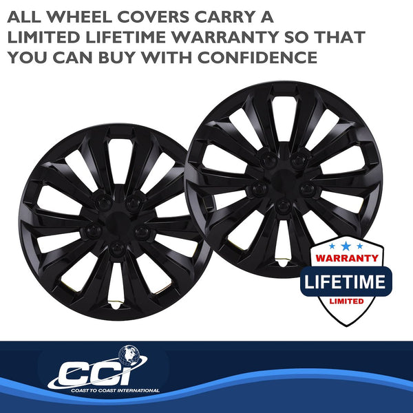 Coast To Coast 15 Inch Wheel Cover Set (MPN: 106115BLK)