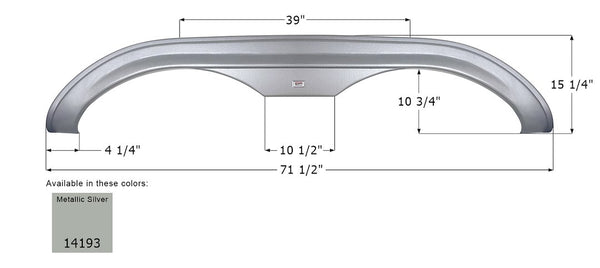Icon Fender Skirt for Tandem Axle (MPN: 14193)