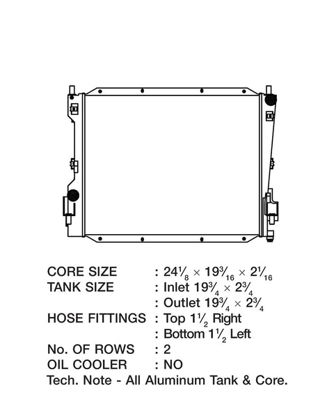 CSF Aluminum Radiator (MPN: 7037)