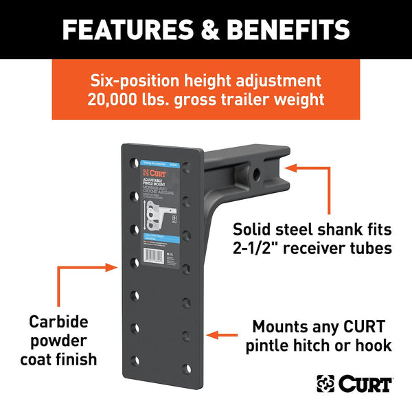 CURT Pintle Hook Mounting Plate (MPN: 48349)