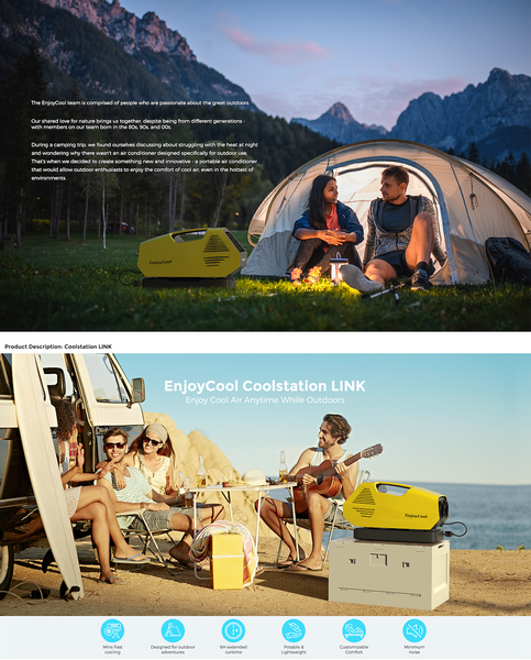 Enjoy Cool LINK Series Portable Air Conditioner (MPN: LFL-AC-YELLOW)