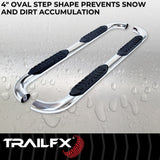 TrailFX 4 Inch Oval Tube Side Steps (MPN: A1006S)