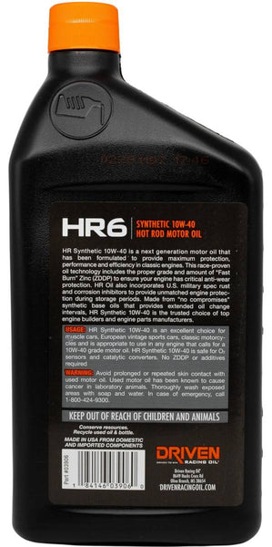 Driven Racing Oil HR Series Synthetic Oil (MPN: 03906)