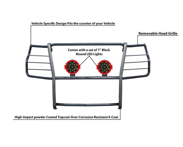 Black Horse Grille Guard Kit (MPN: 17GT30MA-PLR)