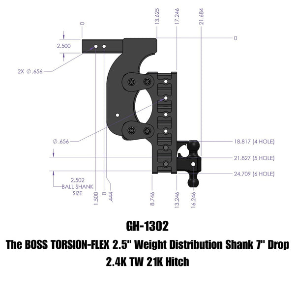Gen-Y Hitch Torsion-Flex Weight Distribution Shank (MPN: GH-1302)