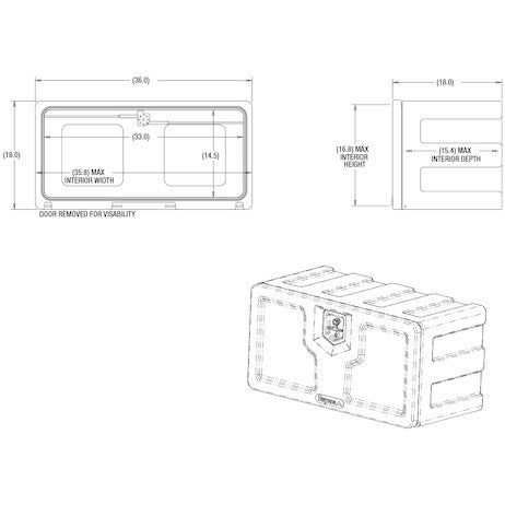 Buyers Products Black Poly Underbody Truck Box (MPN: 1717105)
