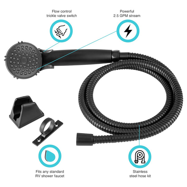 Dura Faucet Hand Held Shower Head (MPN: DF-SA400K-MB)