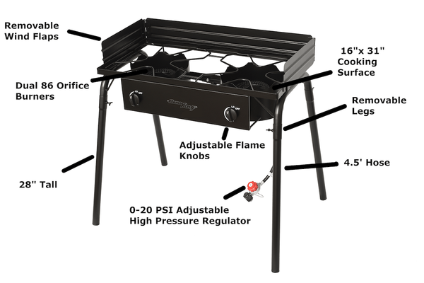 Flame King Camp Stove (MPN: YSN-DB60K)