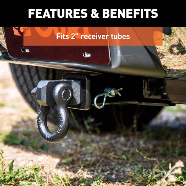 Curt D-Ring Shackle Mount for 2 Inch Receiver Hitch (MPN: 45832)