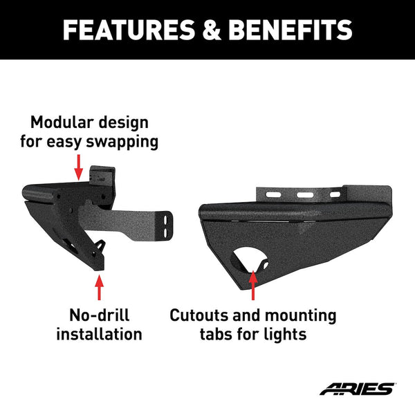 Aries TrailChaser Bumper End (MPN: 2081221)