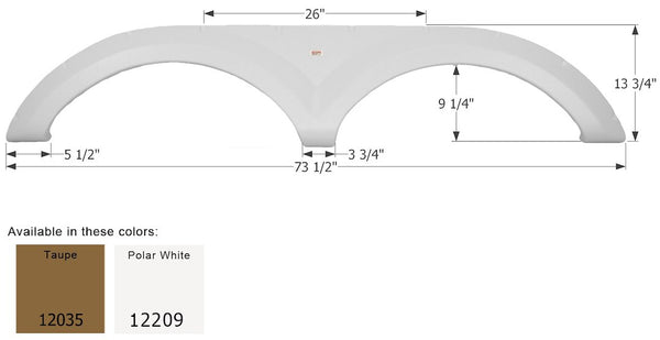Icon Fender Skirt For Tandem Axle RVs (MPN: 12209)