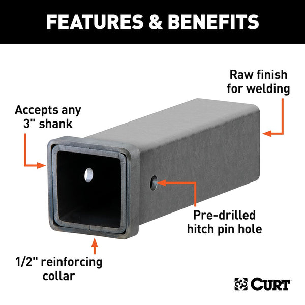 Curt Trailer Hitch Receiver Tube (MPN: 49513)